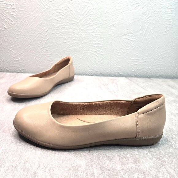 🛍Dream Pairs Ballet Flats Tan Leather Preppy Minimalist Comfort Ballerina Shoes - Picture 1 of 10
